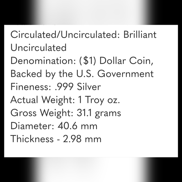 Sliver Eagle 2025 uncirculated - Picture 2 of 2